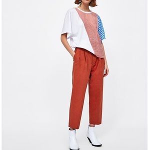 ZARA Top Red, White & Blue